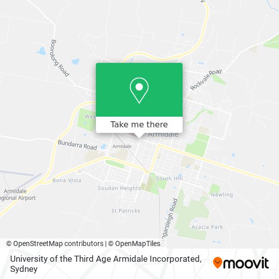 Mapa University of the Third Age Armidale Incorporated