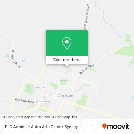 Mapa PLC Armidale-Astra Arts Centre