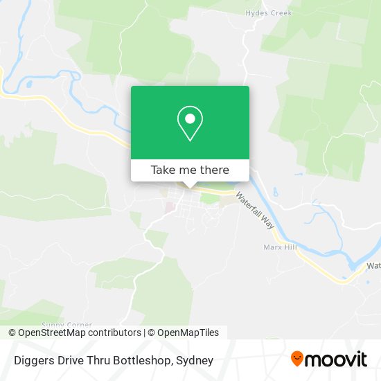 Mapa Diggers Drive Thru Bottleshop