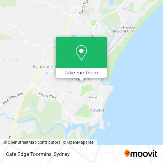 Cafe Edge Toormina map