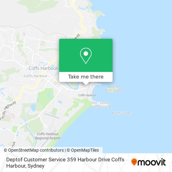 Mapa Deptof Customer Service 359 Harbour Drive Coffs Harbour