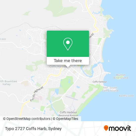 Typo 2727 Coffs Harb map