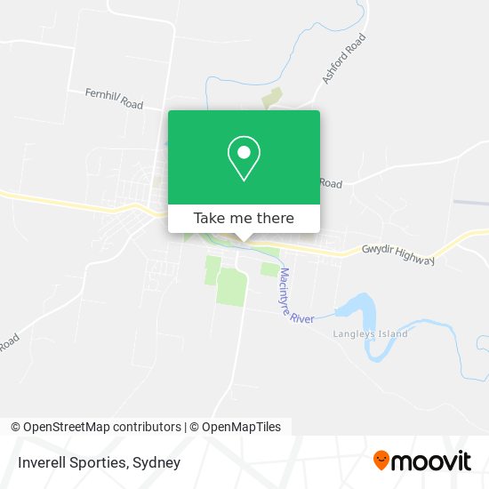 Inverell Sporties map
