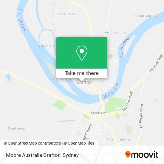 Mapa Moore Australia Grafton