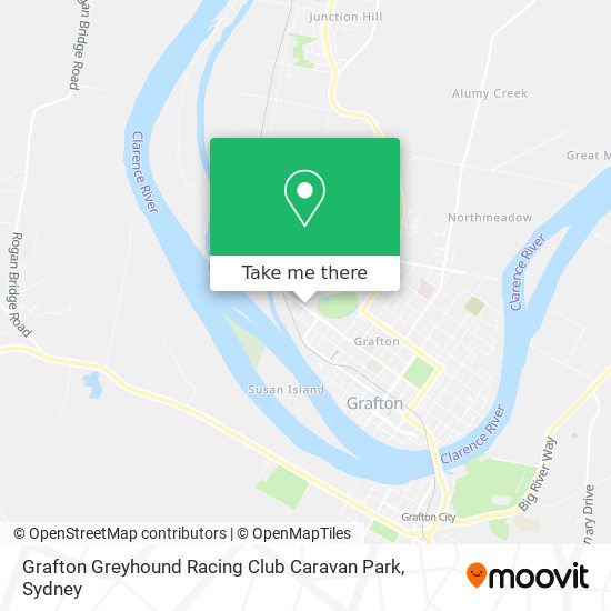 Grafton Greyhound Racing Club Caravan Park map