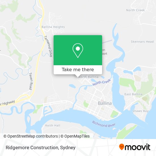 Mapa Ridgemore Construction