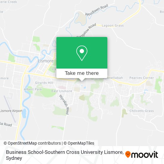 Business School-Southern Cross University Lismore map