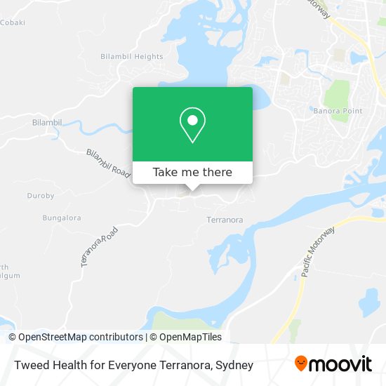 Tweed Health for Everyone Terranora map