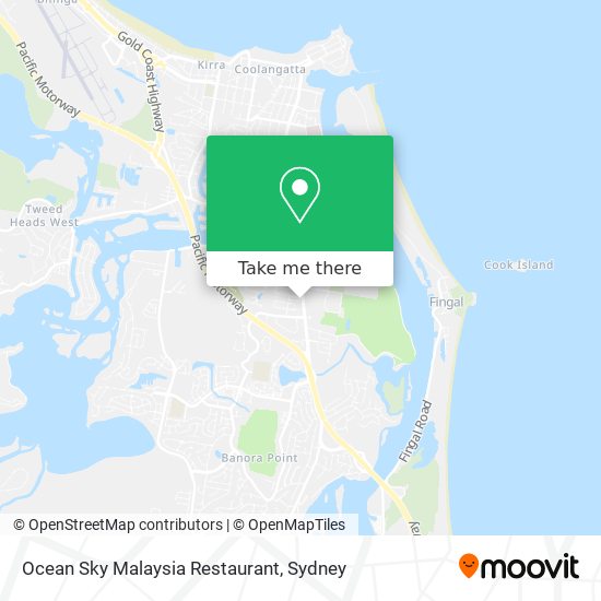 Mapa Ocean Sky Malaysia Restaurant