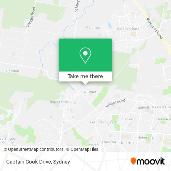 Captain Cook Drive map