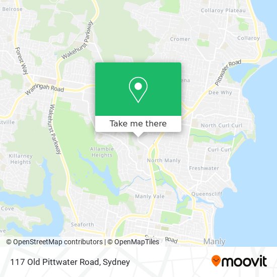 117 Old Pittwater Road map