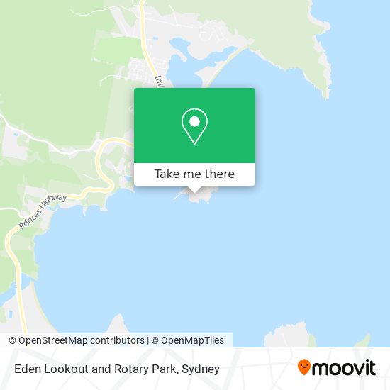 Eden Lookout and Rotary Park map