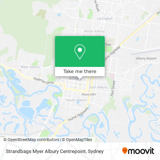 Strandbags Myer Albury Centrepoint map