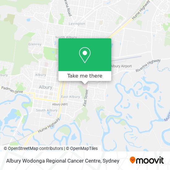 Mapa Albury Wodonga Regional Cancer Centre
