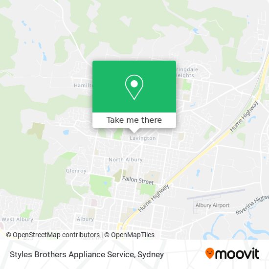 Styles Brothers Appliance Service map