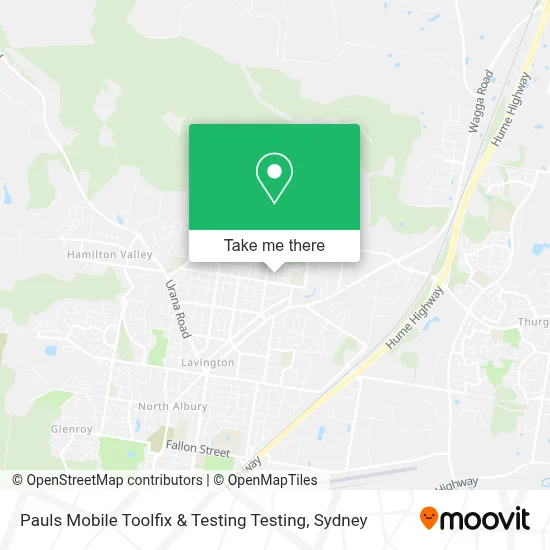 Pauls Mobile Toolfix & Testing Testing map