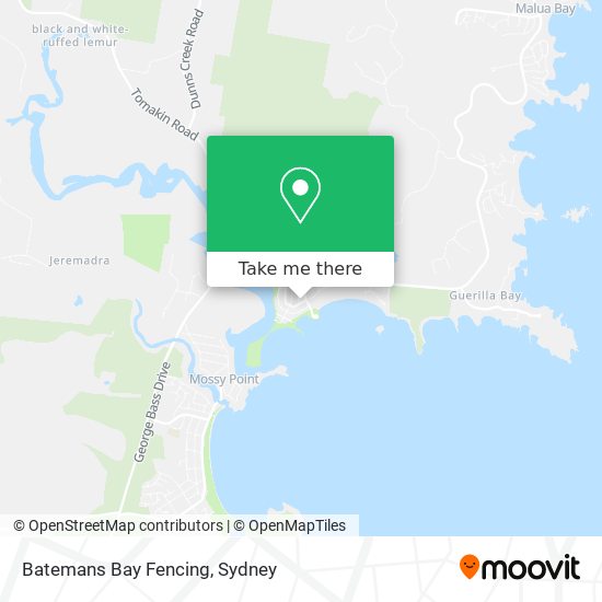 Mapa Batemans Bay Fencing