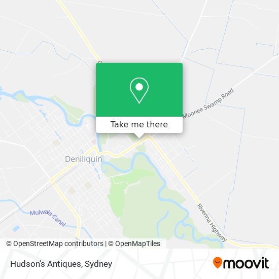 Hudson's Antiques map