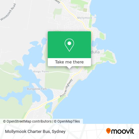 Mollymook Charter Bus map