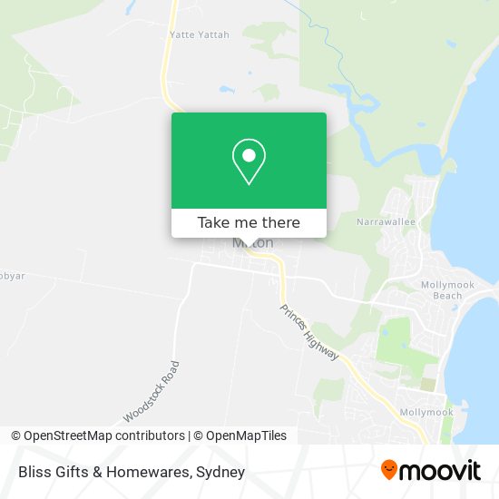 Bliss Gifts & Homewares map