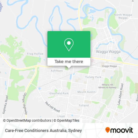 Care-Free Conditioners Australia map