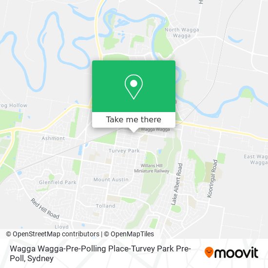 Wagga Wagga-Pre-Polling Place-Turvey Park Pre-Poll map