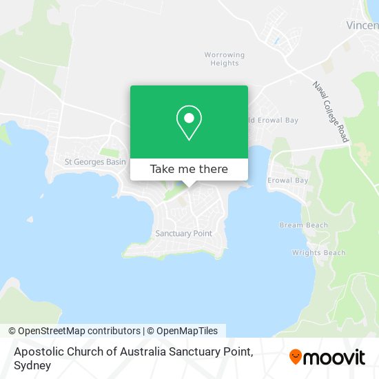Mapa Apostolic Church of Australia Sanctuary Point