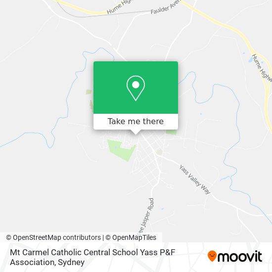 Mapa Mt Carmel Catholic Central School Yass P&F Association