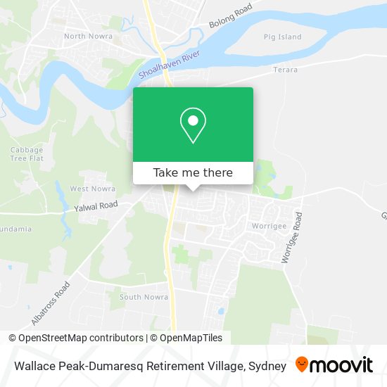 Wallace Peak-Dumaresq Retirement Village map