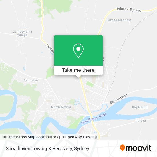 Mapa Shoalhaven Towing & Recovery