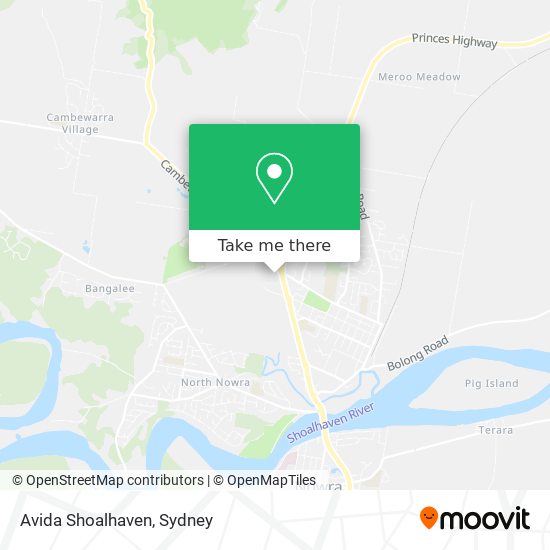 Avida Shoalhaven map