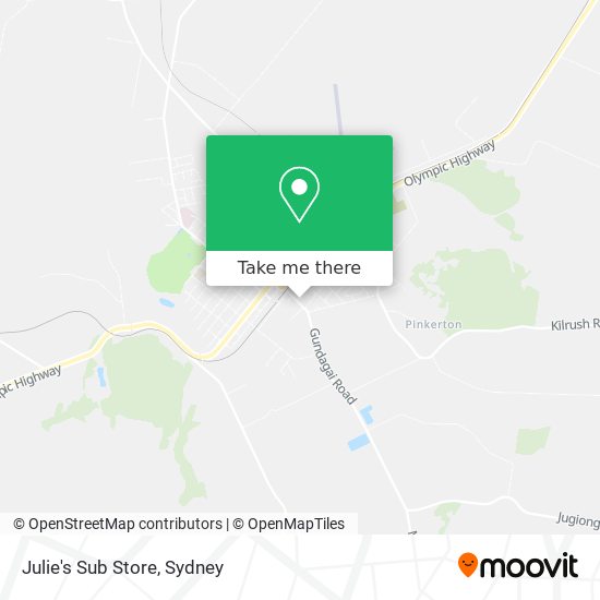 Julie's Sub Store map