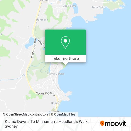 Kiama Downs To Minnamurra Headlands Walk map