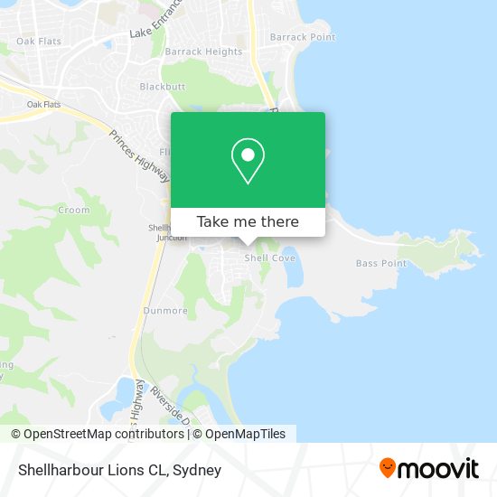 Shellharbour Lions CL map