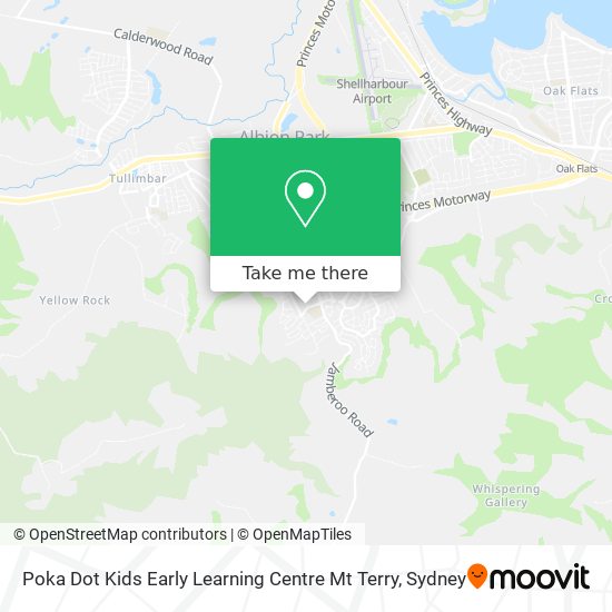 Mapa Poka Dot Kids Early Learning Centre Mt Terry