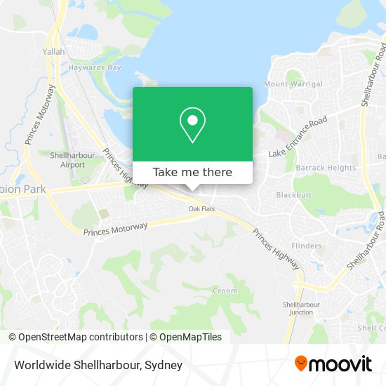 Mapa Worldwide Shellharbour