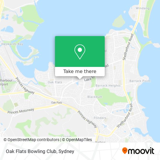 Oak Flats Bowling Club map