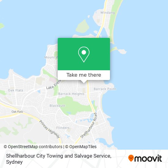 Mapa Shellharbour City Towing and Salvage Service