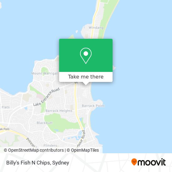 Billy's Fish N Chips map
