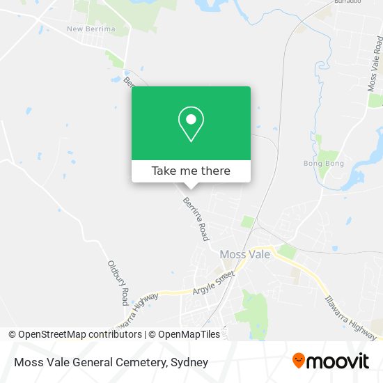Mapa Moss Vale General Cemetery