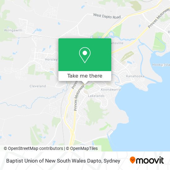 Baptist Union of New South Wales Dapto map