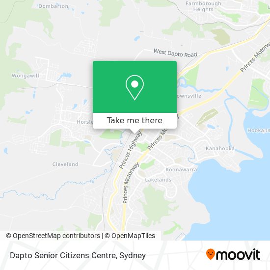 Mapa Dapto Senior Citizens Centre