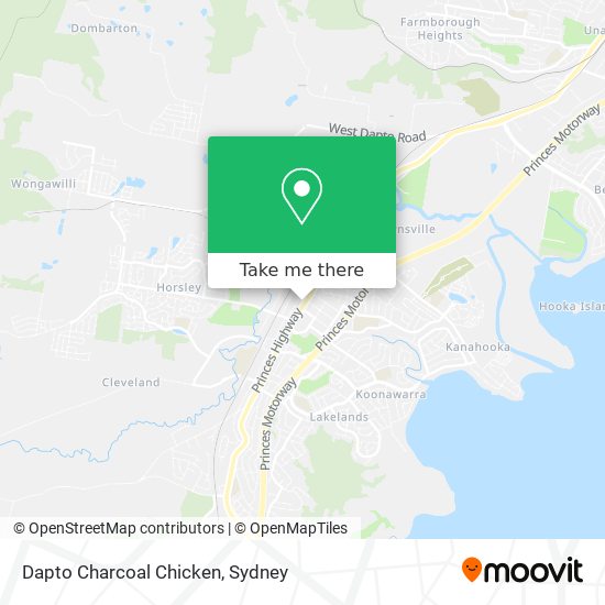 Dapto Charcoal Chicken map