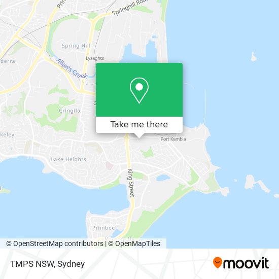 Mapa TMPS NSW