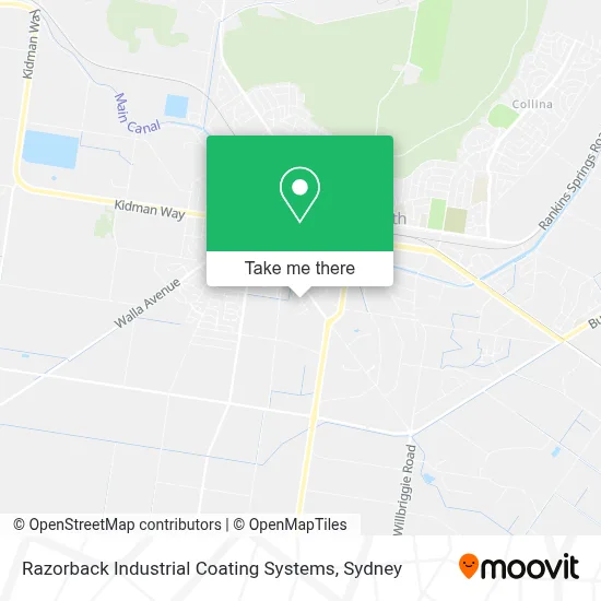 Razorback Industrial Coating Systems map