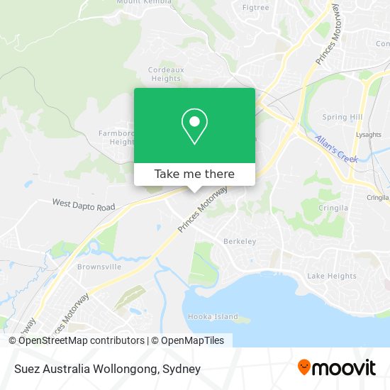 Suez Australia Wollongong map