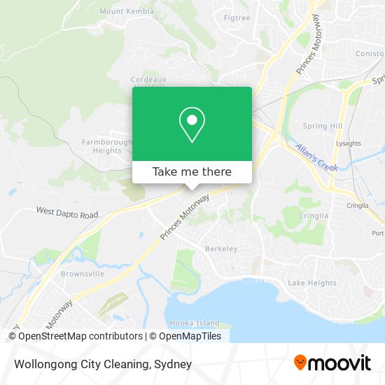 Wollongong City Cleaning map