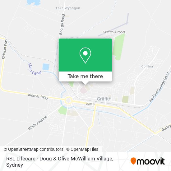 RSL Lifecare - Doug & Olive McWilliam Village map