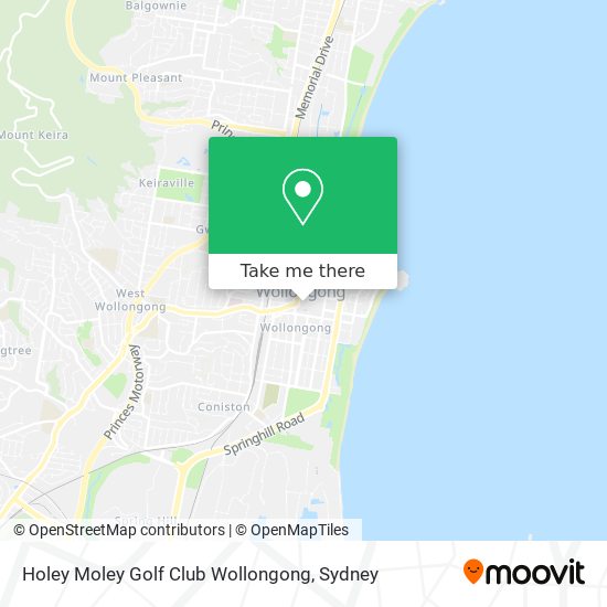 Mapa Holey Moley Golf Club Wollongong