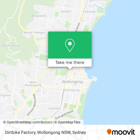 Dirtbike Factory, Wollongong NSW map